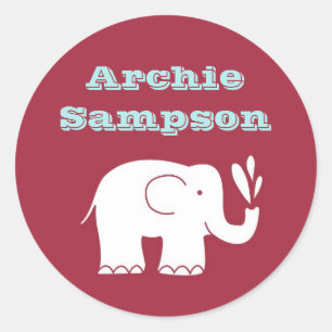 Adesivo Redondo Elephant Circus Sticker