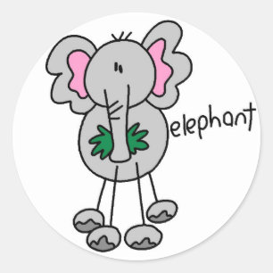 Adesivo Redondo Elephant Sticker