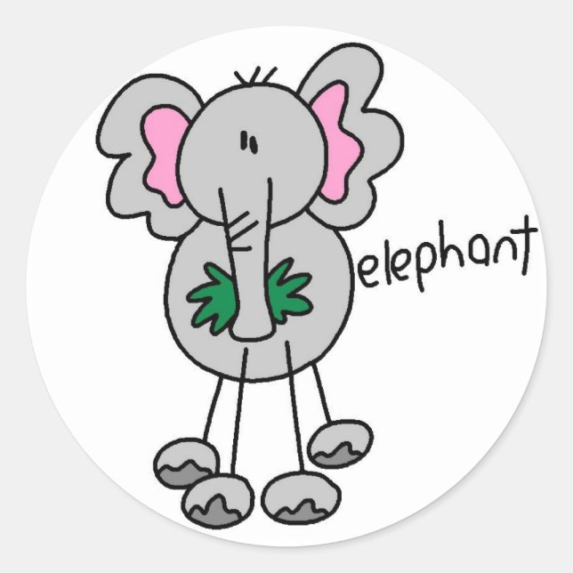 Adesivo Redondo Elephant Sticker (Frente)