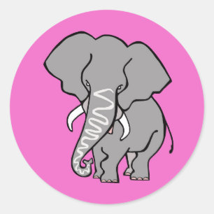 Adesivo Redondo ELEPHANT - Sticker