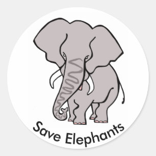 Adesivo Redondo ELEPHANT - Sticker