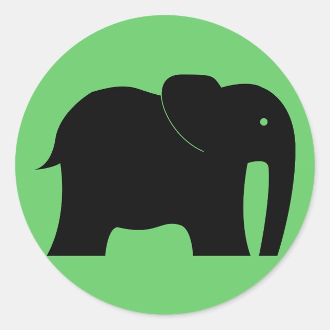 Adesivo Redondo Elephant Sticker (Frente)