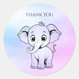 Adesivo Redondo Elephant Sticker