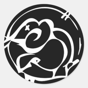 Adesivo Redondo Elephant Sticker