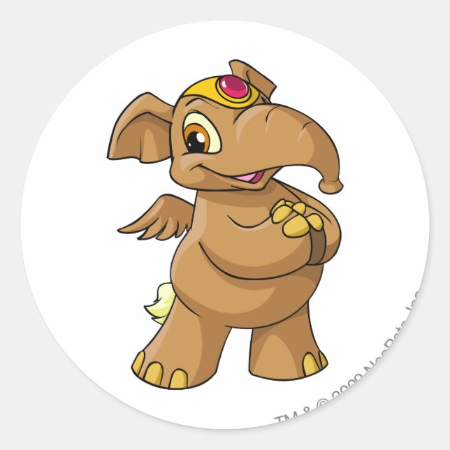 Adesivo Redondo Elephante Brown (Frente)