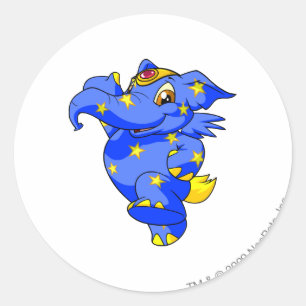 Adesivo Redondo Elephante estrelado