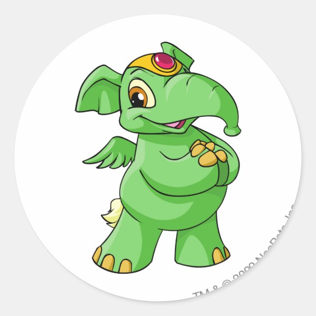 Adesivo Redondo Elephante Green (Frente)