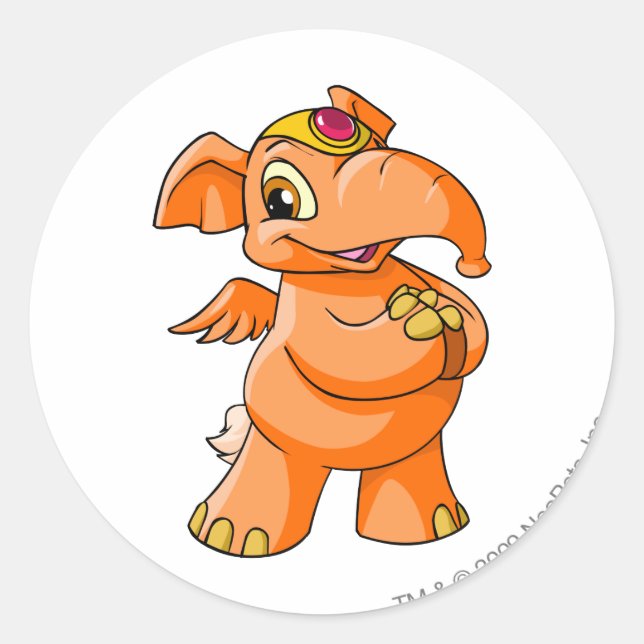 Adesivo Redondo Elephante Orange (Frente)