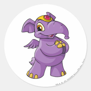 Adesivo Redondo Elephante Purple