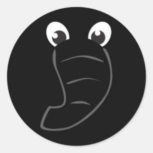 Adesivo Redondo Elephon Face Cute Kids Halloween Costume Animal G