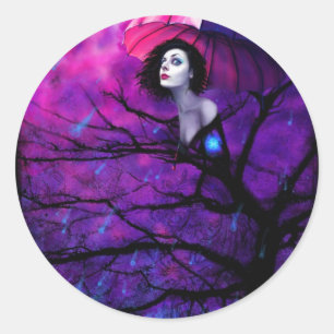 Adesivo Redondo Eles estão fora hoje à noite, Sticker