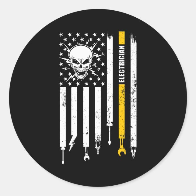 Adesivo Redondo Eletrico eletricista (Frente)