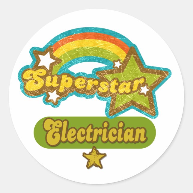 Adesivo Redondo Eletrico Superstar (Frente)