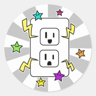 Adesivo Redondo Eletro Cutie