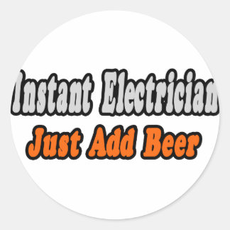 Adesivo Redondo Eletro Instantâneo... Apenas Adicione Cerveja