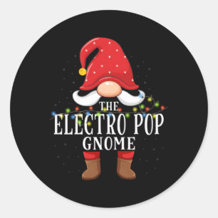 Adesivo Redondo Eletro Pop Gnome Family Pajama