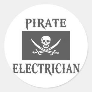 Adesivo Redondo Eletrônico Pirata