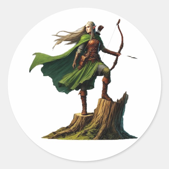 Adesivo Redondo Elf com Arco (Frente)