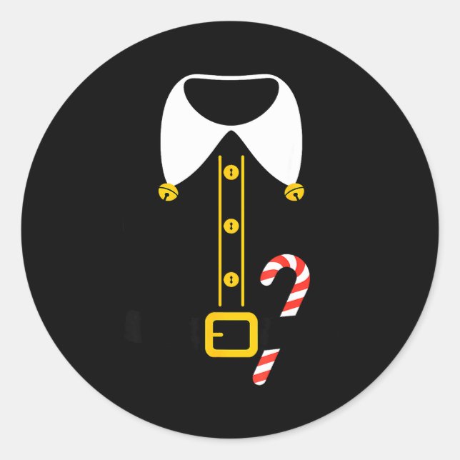 Adesivo Redondo Elf Costume  (Frente)