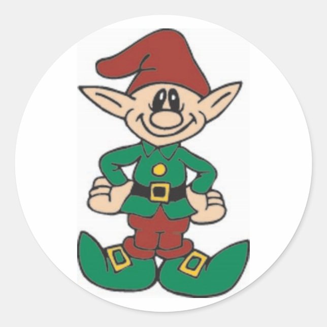 Adesivo Redondo Elf Cute (Frente)