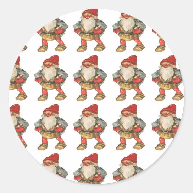 Adesivo Redondo Elf de Natal Sueco (Frente)