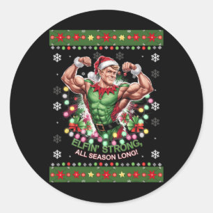 Adesivo Redondo Elf Gym Workout Elfin'Strong All Season