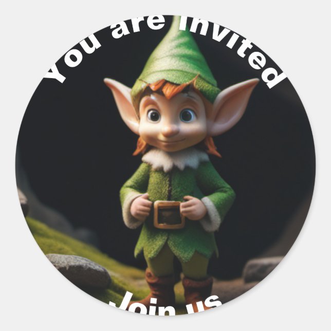 Adesivo Redondo Elf Sticker (Frente)