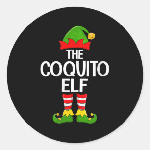 Adesivo Redondo Elfa Coquito Feminina Natal Família Correspondente