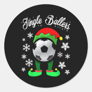Adesivo Redondo Elfo do Futebol de Natal Jingle Byllers