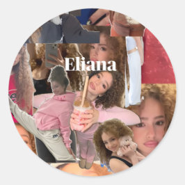 Adesivo Redondo Eliana Kalogeras Collage Sticker