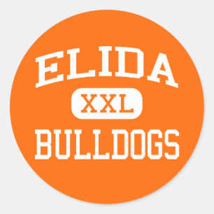 Adesivo Redondo Elida - Bulldog - Elida Segundo grau - Elida Ohio