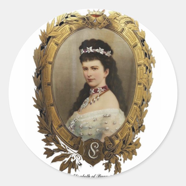 Adesivo Redondo Elisabeth of Bavaria Sticker (Frente)