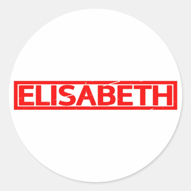 Adesivo Redondo Elisabeth Stamp (Frente)
