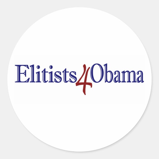 Adesivo Redondo Elists 4 Obama (Frente)