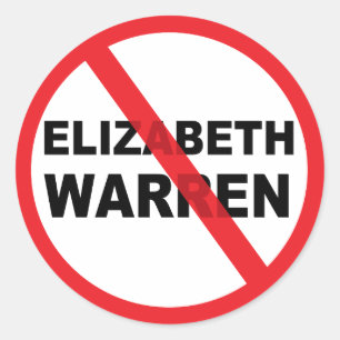 Adesivo Redondo Elizabeth Warren para o presidente Anti popular