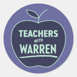 Adesivo Redondo Elizabeth Warren - Professores com Warren