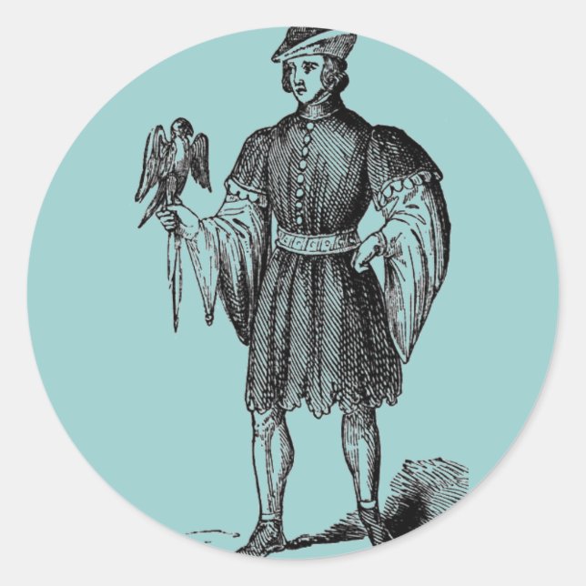 Adesivo Redondo Elizabethan Costumes Sticker (Frente)