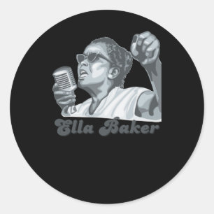 Adesivo Redondo Ella Baker Portrait Sticker