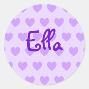 Adesivo Redondo Ella em Roxo