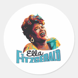 Adesivo Redondo Ella Fitzgerald