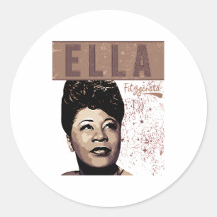 Adesivo Redondo Ella Fitzgerald