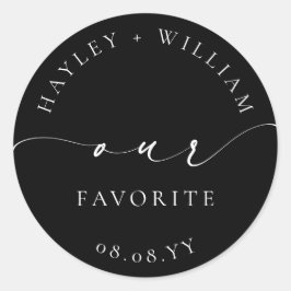 Adesivo Redondo Ellesmere Black Nosso Favorito