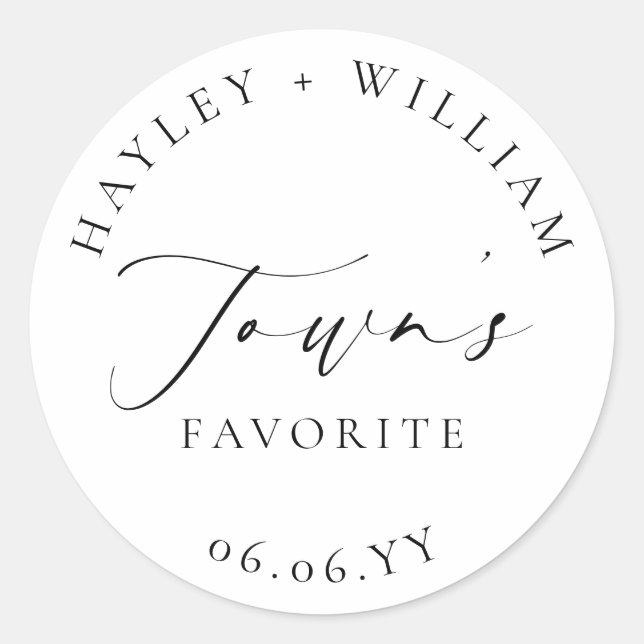 Adesivo Redondo Ellesmere Favorito Clássico (Frente)