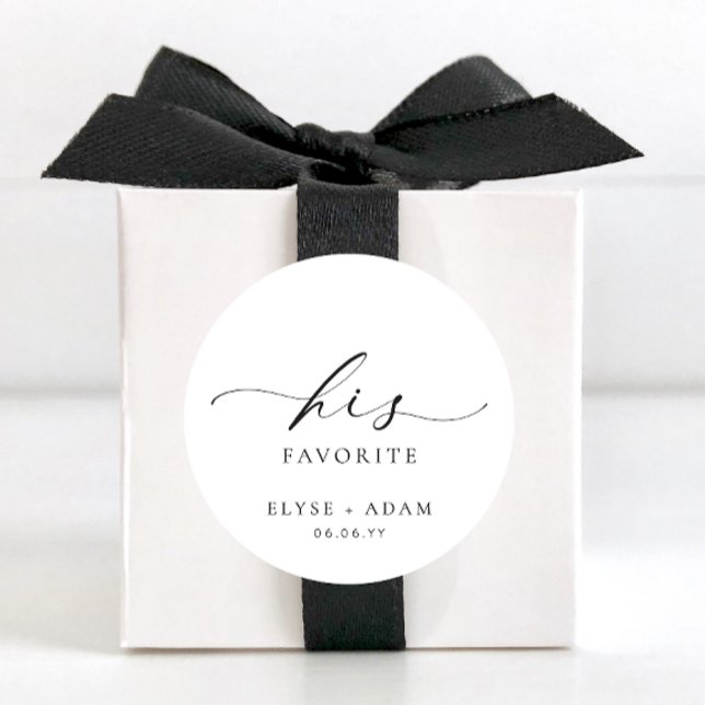 Adesivo Redondo Ellesmere O Seu Padrinho Clássico Favorito (Ellesmere Wedding Circle Stickers His Favourite )