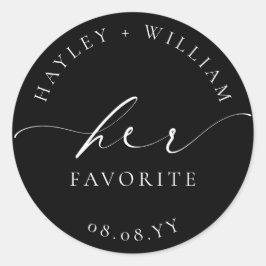 Adesivo Redondo Ellesmere Preta Favorita