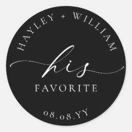 Adesivo Redondo Ellesmere Preto Seu Favorito