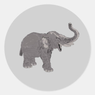 Adesivo Redondo Ellie o elefante