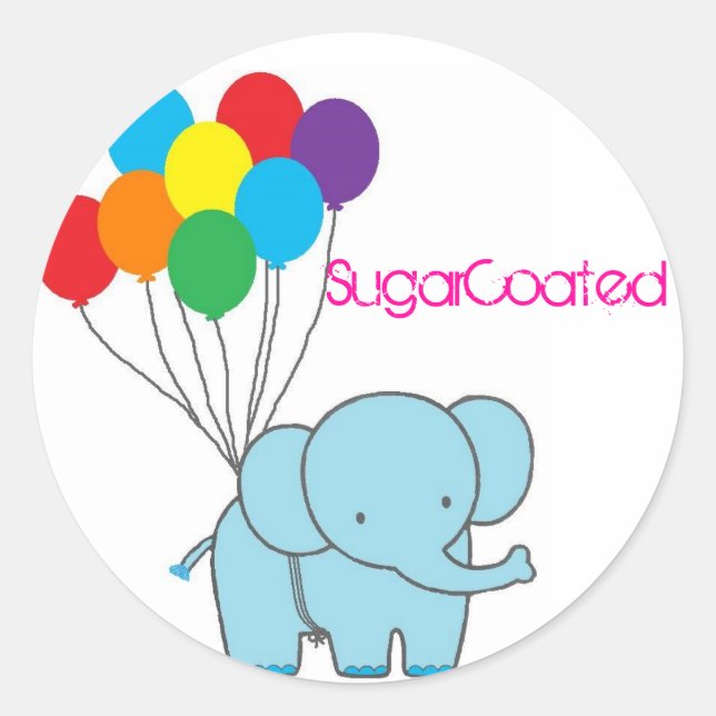 Adesivo Redondo Elliot Balloon Stickers (Frente)