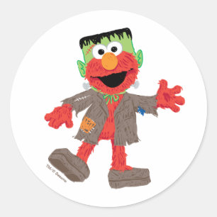 Adesivo Redondo Elmo Fantasia de Frankenstein