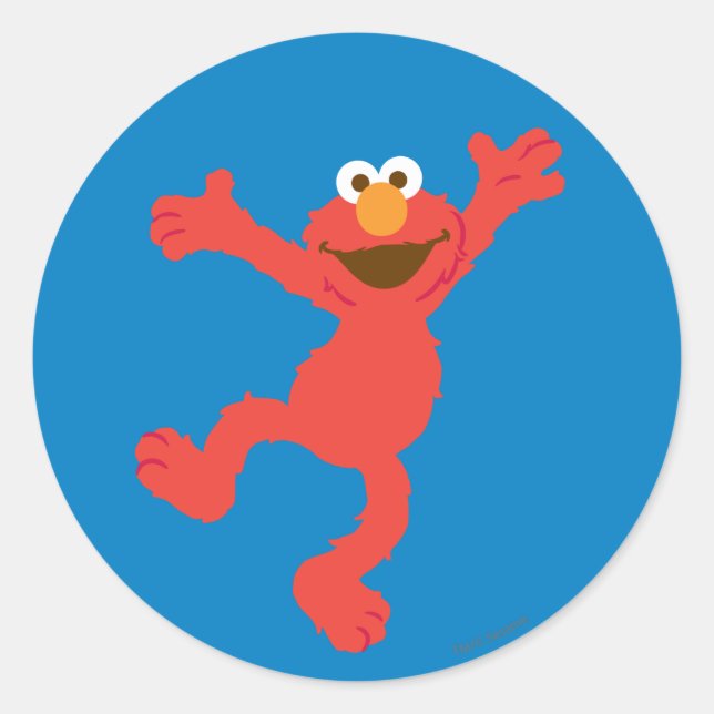 Adesivo Redondo Elmo Happy Dancing (Frente)